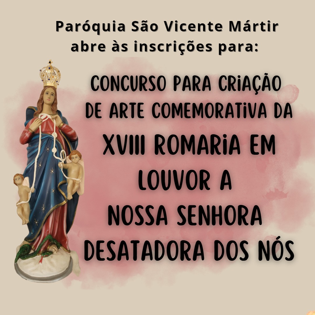 Concurso para escolher identidade visual da romaria da Desatadora dos Nós