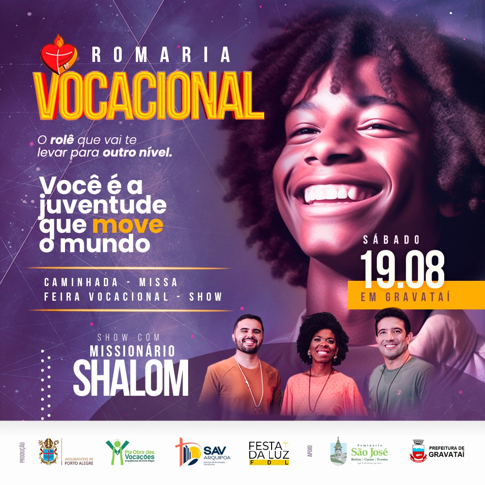 Romaria Vocacional: confira a programação completa